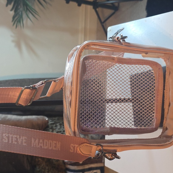 Steve Madden Transparent Bag with Pink Accents. NWOT. FREE WALLET. - Picture 5 of 7